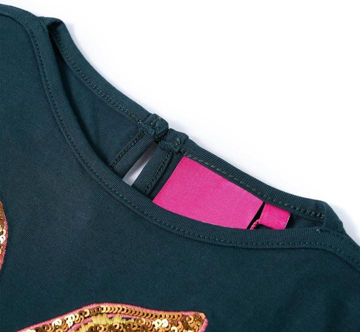 Produktbild VidaXL Kinder-Langarmshirt Dunkelgrün 104,Material: 95 (104)