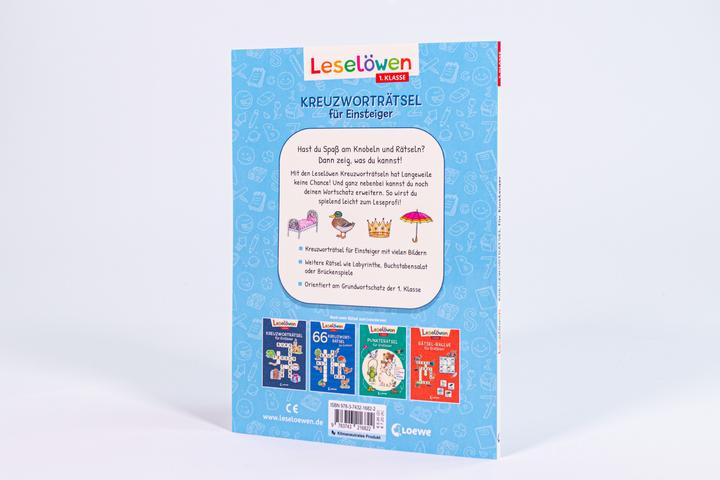 Actual product image Loewe Leselöwen Kreuzworträtsel für Einsteiger - 1. Klasse (Himmelblau) (German, Katrin Merle, Loewe learning and puzzles, Loewe first readers, 2023)