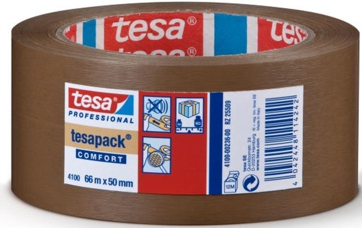 Image du produit Beiersdorf Pakketape Tesa 4100, PVC, 50 mm x 66 m, brun, pakke a 6 ruller (50 mm)
