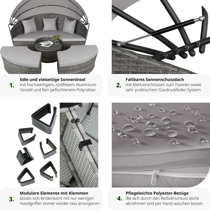 Produktbild tectake Sonneninsel Rattan