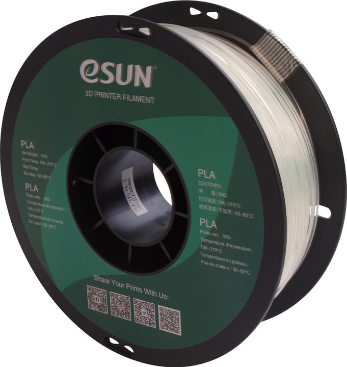Actual product image eSUN PLA Transparent (PLA, 1.75 mm, 1000 g, Transparent)