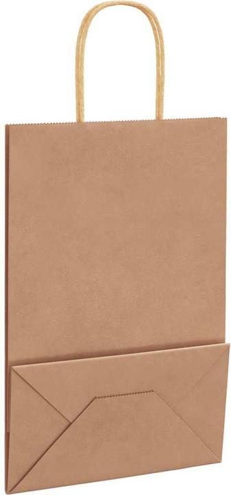 Produktbild VidaXL Kraftpapiertüten 50 Stk. mit Henkel Braun 22x11x31 cm Papiertüte (Geschenktüte, 50 x)