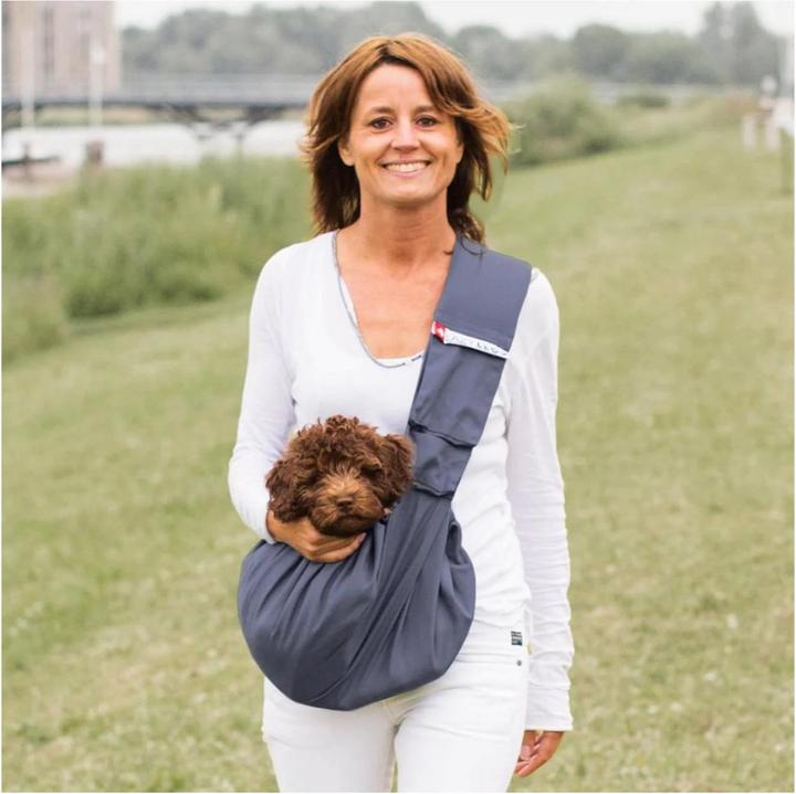 Actual product image 4Lazylegs Animal Transport Bag Canvas, Navy Blue, S (Dog, Washable)