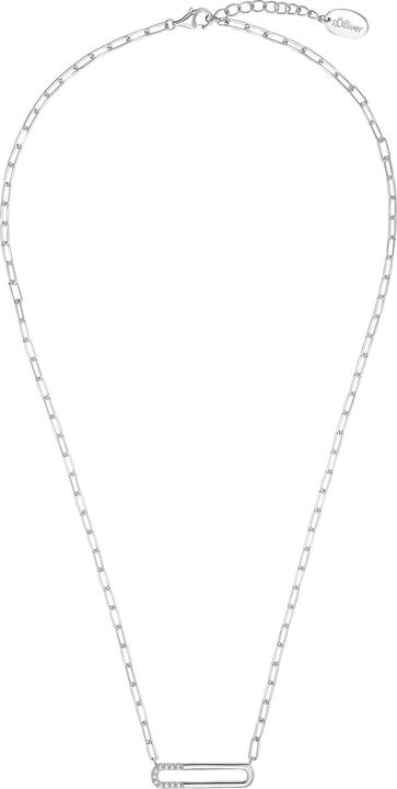 Produktbild S.Oliver Halsschmuck für Damen, 925 Sterling Silber, Zirkonia (synth.) (925er Silber, 42 - 45 cm)