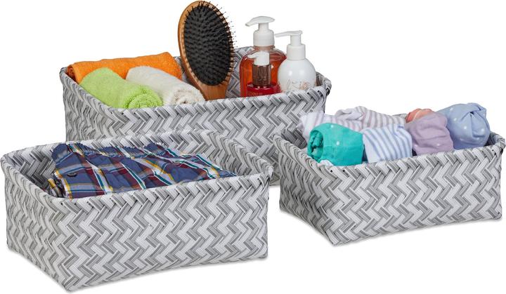 Actual product image Relaxdays Storage Basket (3 x, 35 x 26 x 15 cm)