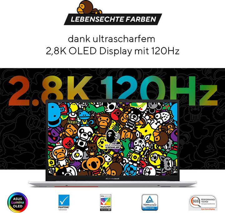 Produktbild ASUS Vivobook S 15 OLED BAPE Edition (15.60", Intel Core i5-13500H, 16 GB, 512 GB, CH)