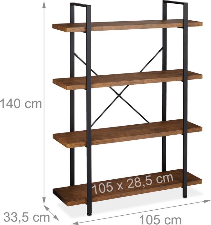 Immagine prodotto Relaxdays Libreria portaoggetti (105 x 33,5 x 140 cm)