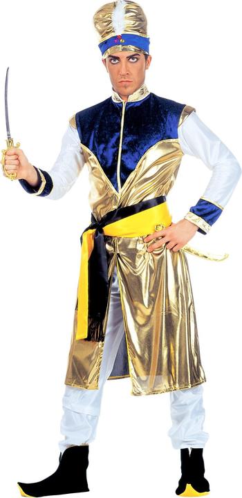 Image du produit Widmann MAHARADSCHA (lange Kasack, Hose, Gürtel, Schuhüberzieher, Turban mit Edelsteinen), M (M)