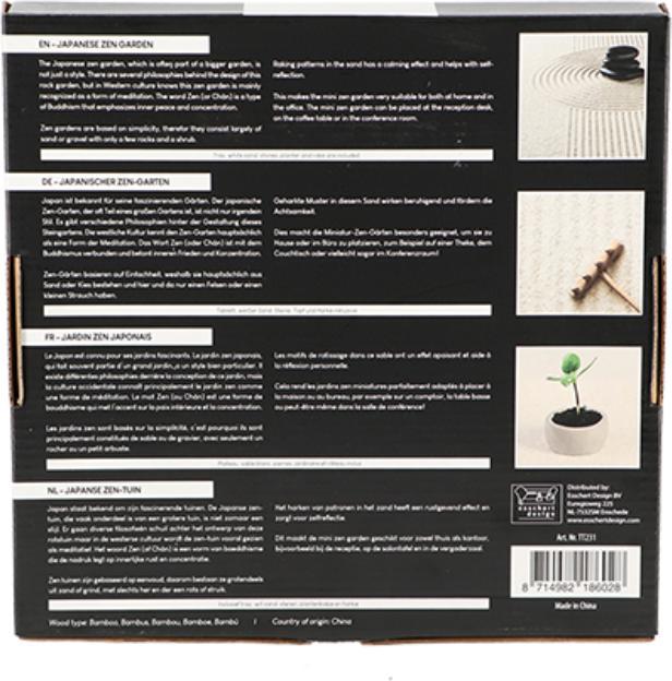 Produktbild Esschert Design Zen Garten (24.5 x 24.5 x 4 cm)