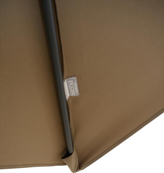 Image du produit Siena Garden Vito Parapluie anthracite/taupe 250 x 250 cm (2.50 m)