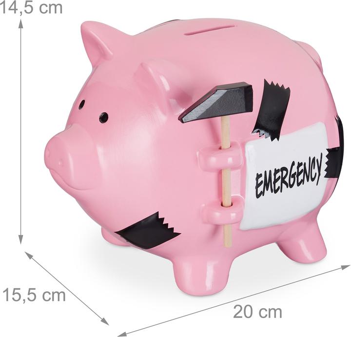 Produktbild Relaxdays Sparschwein (15.5 x 20 x 14.5 cm)
