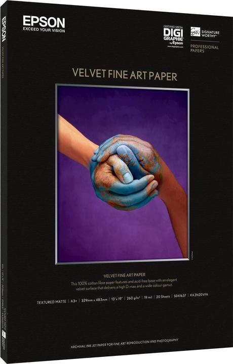 Image du produit Epson Velvet Fine Art (260 g/m², 20 x, A3+)