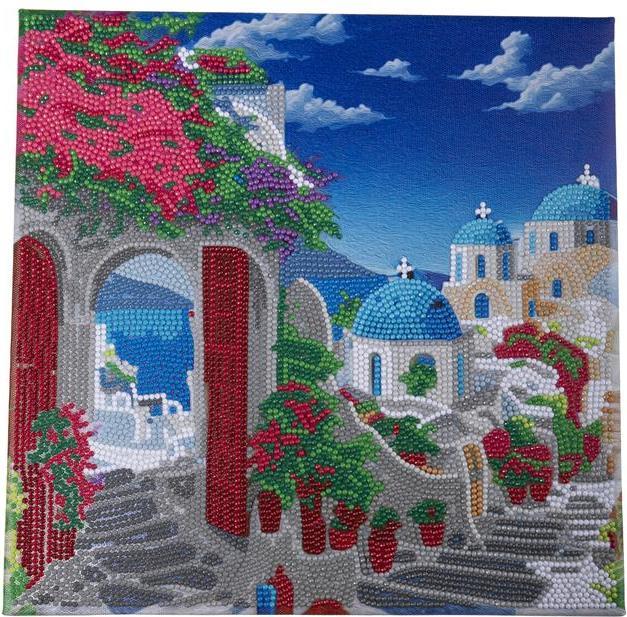 Produktbild Craft Buddy Blaues Haus Aussicht, 30x30cm Crystal Art Kit