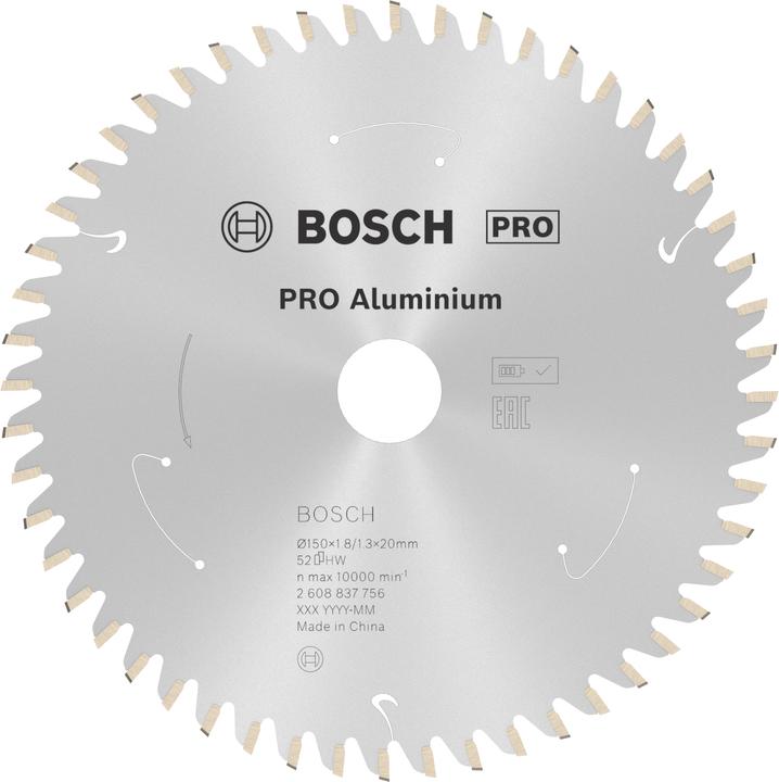Actual product image Bosch Professional Zubehör PRO Aluminium cordless circular saw blade, 150 x 1.8 x 20 mm