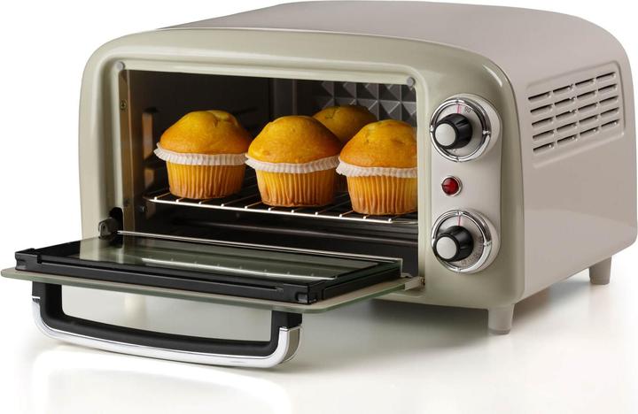 Produktbild Ariete Mini-Backofen Vintage Beige (weiss/hellgrün, 800 Watt, 10 Liter)