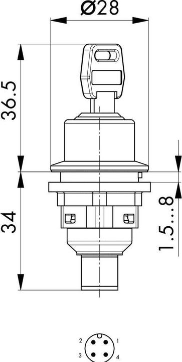 Produktbild Schlegel SSSA28I C007 Schlüsselschalter 1St.