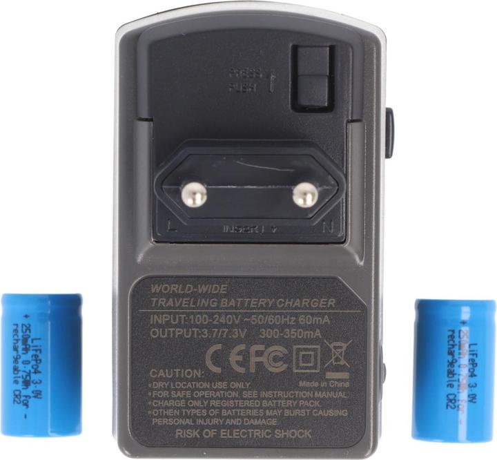 Immagine prodotto AccuCell CR2 caricatore Li-ion, CR-2 caricatore incl. 2x CR2 batteria ricaricabile