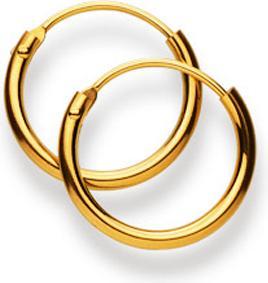 Natsumi Schmuck Creolen Gelbgold 18K/750 Ø 13mm Rund (750/18 K Gelbgold)