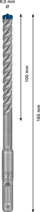 Immagine prodotto Bosch Professional Zubehör Trapano a percussione EXPERT SDS plus-7X, 9 x 100 x 165 mm (9 millimetri)