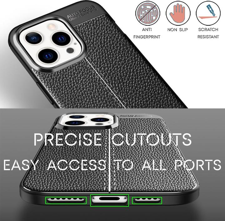 Immagine prodotto Nalia Custodia per cellulare in silicone con aspetto in pelle (Apple iPhone 13 Pro Max)