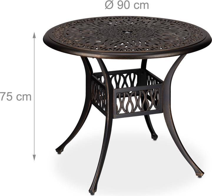 Actual product image Relaxdays garden table (90 cm)