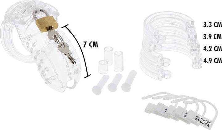 Actual product image Hidden Desire Extreme Chastity Horse Head Acrylic Adjustable Clear