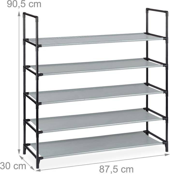 Productafbeelding Relaxdays Schoenenrek (87,5 x 30 x 90,5 cm)