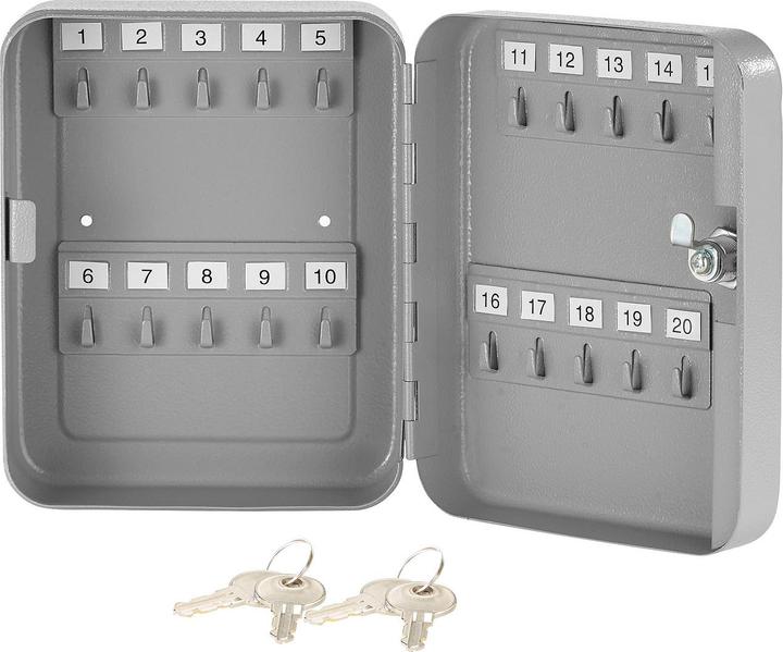 Actual product image Xcase Steel key cabinet for 20 keys with 2 security keys