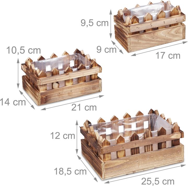 Image du produit Relaxdays Caissette à fleurs (25.50 cm)