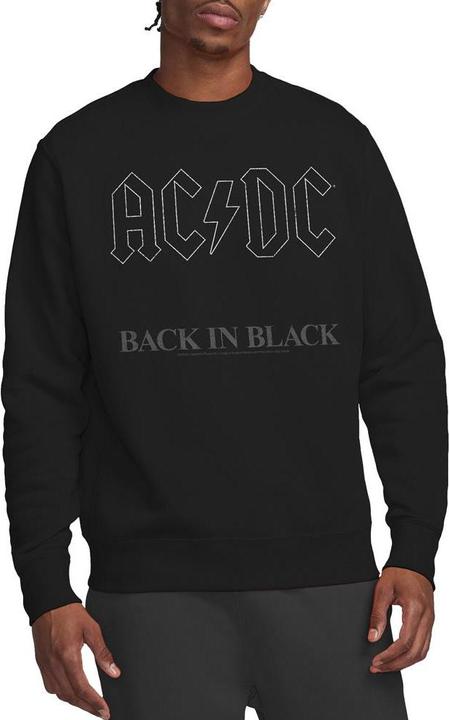 Actual product image AC/DC Unisex Adult Back In Black Sweatshirt (XXL)
