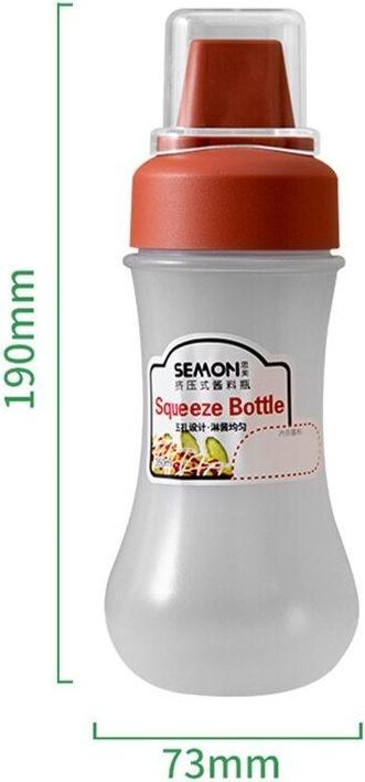 Immagine prodotto JTI Bottiglia per salse con tappo a 5 ceppi - 350 ml (350 ml)