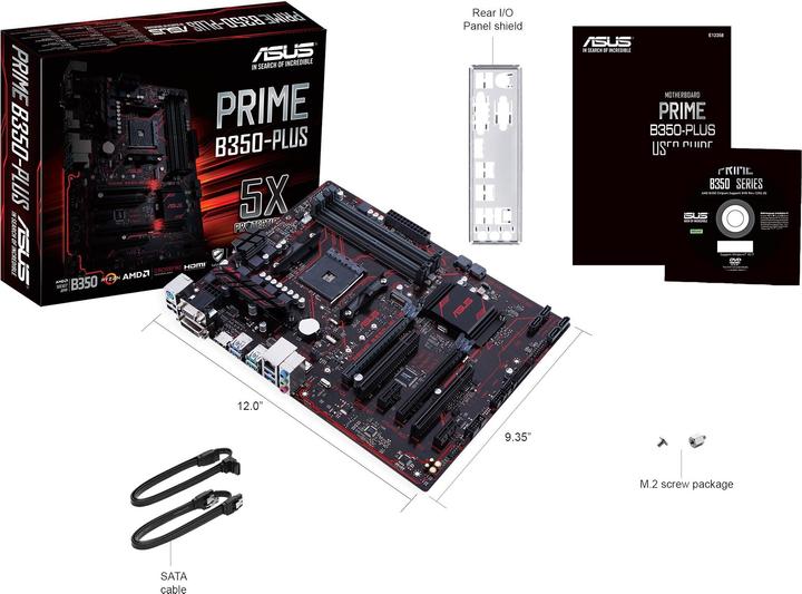 Produktbild ASUS Prime B350-Plus (AM4, AMD B350, ATX)