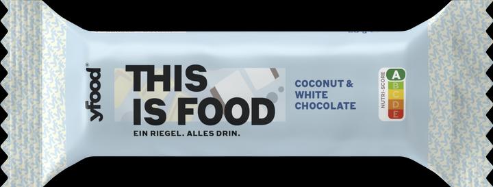 Image du produit YFood Barre Classique Noix de Coco & Chocolat Blanc (60g) (Chocolat blanc, Noix de coco, 1 pcs, 60 g)