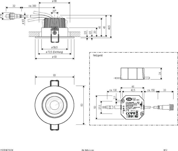 Image du produit EVN PC650N615D2W (600 lm)