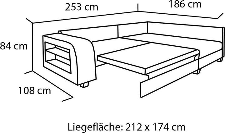 Image du produit Trendmanufaktur Silas (Canapé d'angle, Canapé-lit)
