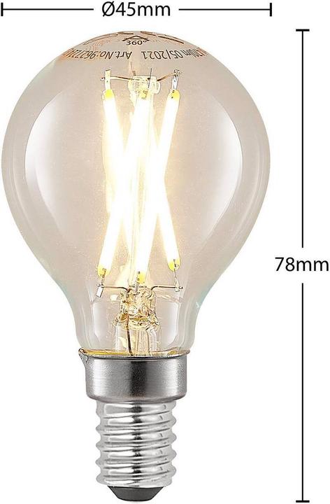 Immagine prodotto Arcchio Lampada LED E14 4W 2.700K goccia di filamento dimmerabile (E14, 4 W, 470 lm, 1 x, E)