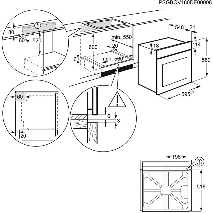 Image du produit Electrolux Four multifonction60 cm, A
