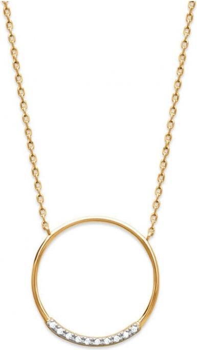Lara COLLIER Plaqué or - 40+2+3 - BICOLor - ZIRCONIA - ROND