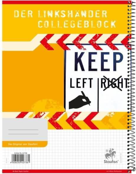 Produktbild Staufen Collegeblöcke Linkshänder Lineatur 22 kariert DIN A4 ohne Rand (A4, Kariert)