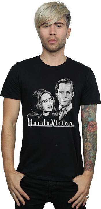 Actual product image Mens WandaVision Mono Stars T-Shirt (XXL)