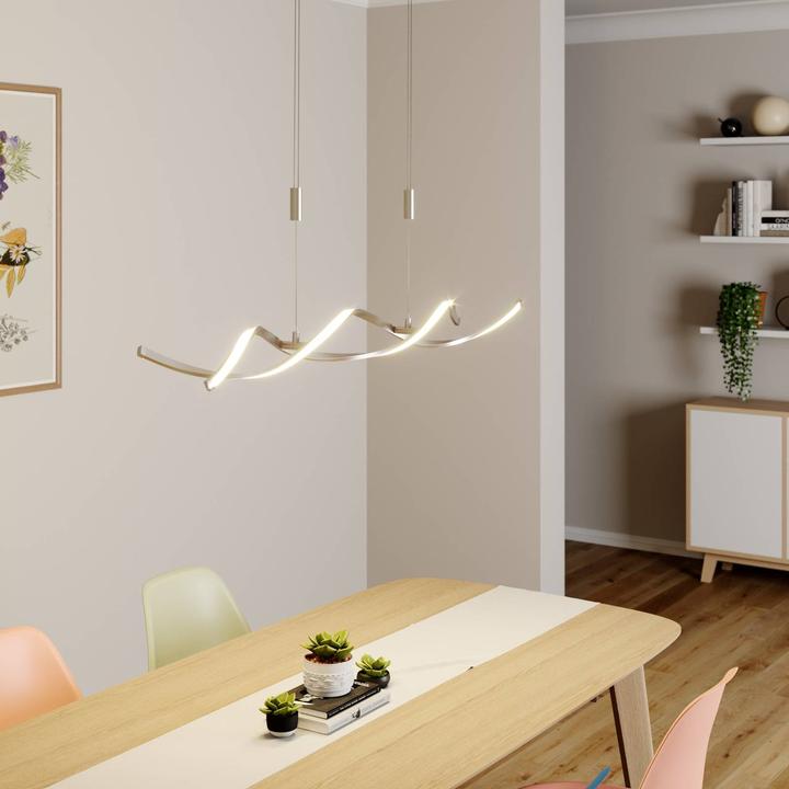 Immagine prodotto Lindby Lampada a sospensione Auron, nichel/bianco (1440 lm)