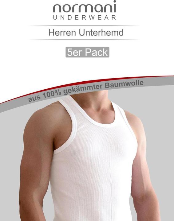 Produktbild Normani 5 Stück Herren-Unterhemd Doppelripp (4XL)