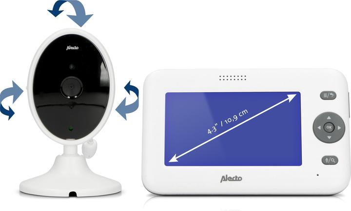 Image du produit Alecto Moniteur pour bébé avec caméra DVM-140 (Vidéo et audio, 300 m)