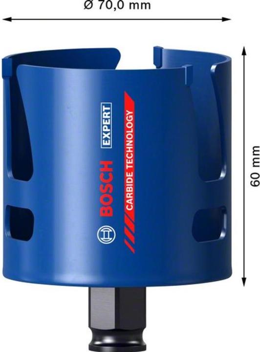 Productafbeelding Bosch Professional Zubehör Expert Gatenzaag voor bouwmateriaal, 70 x 60 mm (70 millimeter)