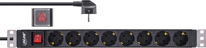Actual product image InLine 19" socket strip (8 x, CEE 7/3, 2 m)