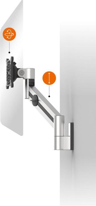 Image du produit Durable Support mural avec bras pour 1 écran, h x l x p 350 x 290 x 120 mm, argent (Mur, 37.99")