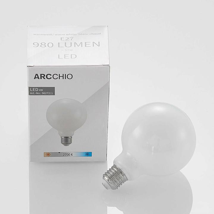 Immagine prodotto Arcchio Lampada LED E27 8W 2.700K G95 Globe, dimmerabile, opale (E27, 8 W, 980 lm, 1 x, E)