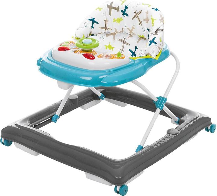 Produktbild Babyworld BW Gehfrei Flugzeuge grau