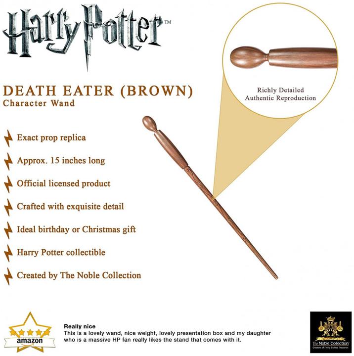 Image du produit Noble Collection Harry Potter Baguette magique Mangemort version 2 (édition de personnages)