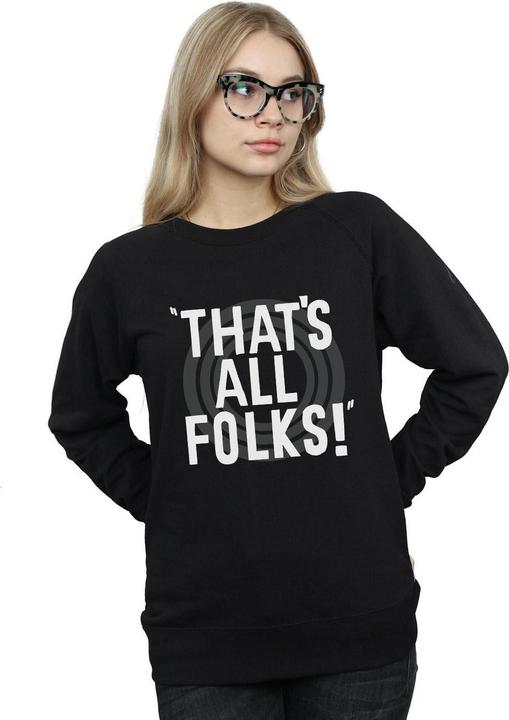 Immagine prodotto Looney Tunes That's All Folks Text Felpa Donna (M)